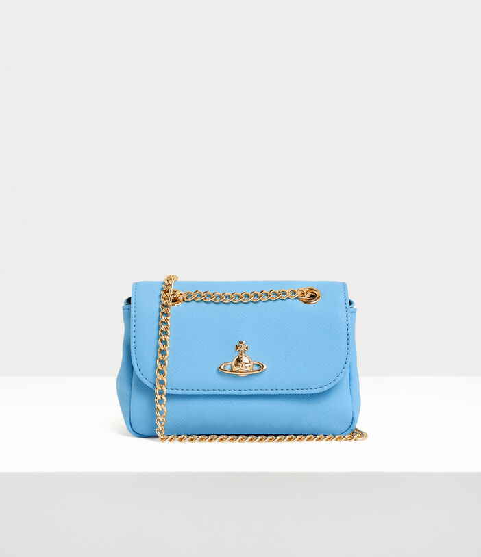 Vivienne Westwood SAFFIANO SMALL PURSE WITH CHAIN